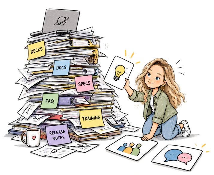 kimcodes next to a stack of papers