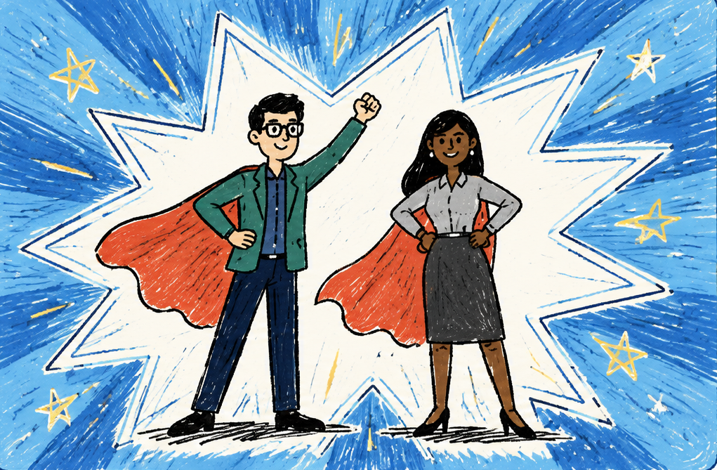 Illustration representing the DevHeroes program