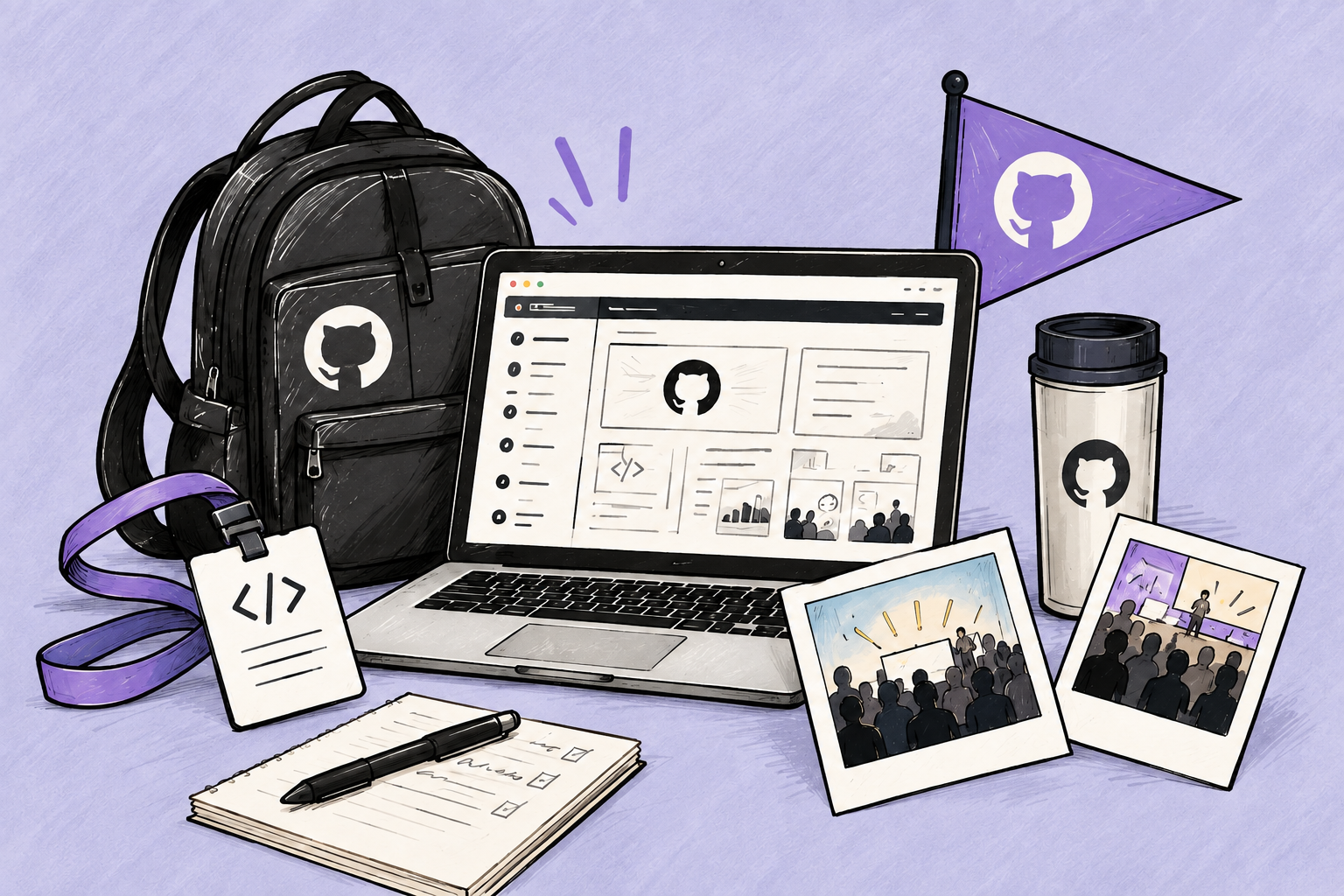 Illustration representing GitHub Campus Experts